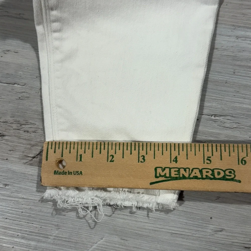 Spanx Jeans Women's Sz‎ M White Skinny High Rise Distressed 20229R 28x27